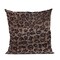 Edge Collections - Double sided 26" x 26" - Brown - Luxurious Leopard Print Throw Pillow - 1 Piece